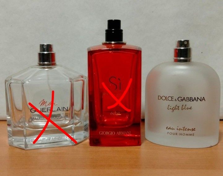 Пусті флакони від парфуми