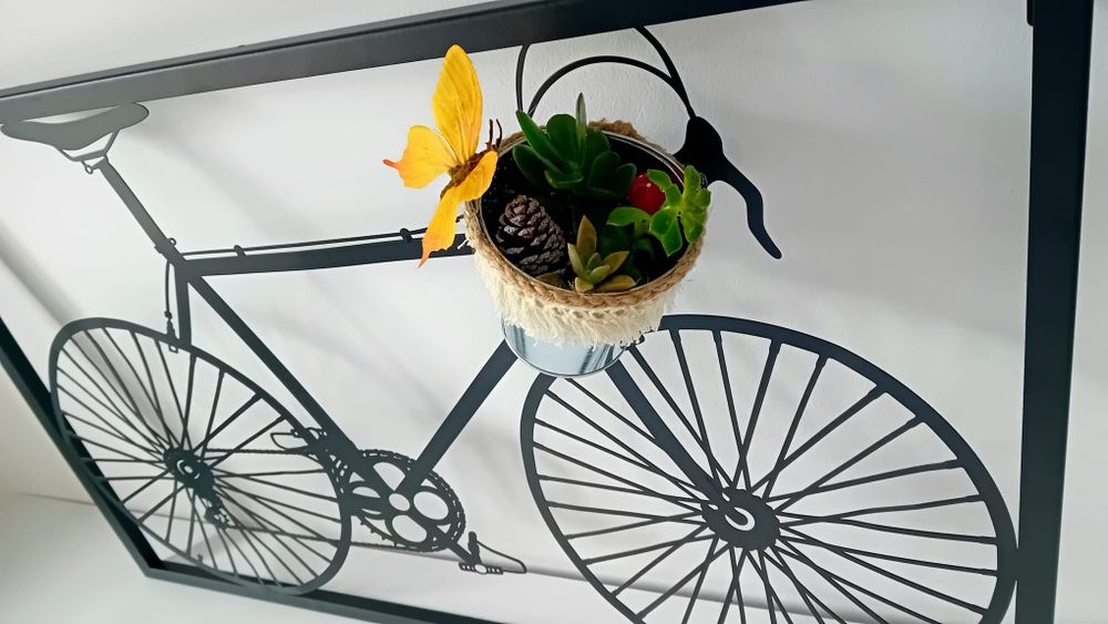 Quadro com arranjo com flores naturais