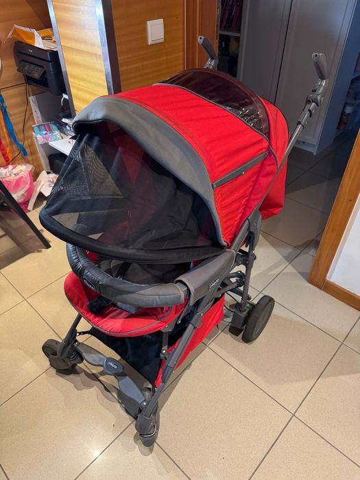 Ovo cadeira auto e Carrinho passeio Chicco + 2 bases autofix fast