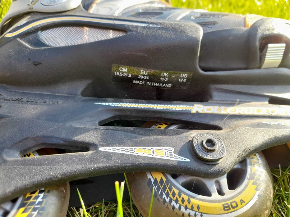 rolki dziecięce, regulowane, produkcji ROLLERBLADE BOA, rozmiar 29-34