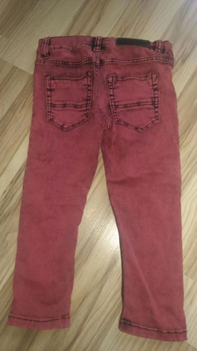 Jaensy h&m skiny czerwone, legi, leginsy, bordowe spodnie, czerwone