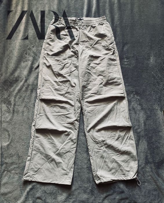 Широкі нейлонові штани на утяжках Zara