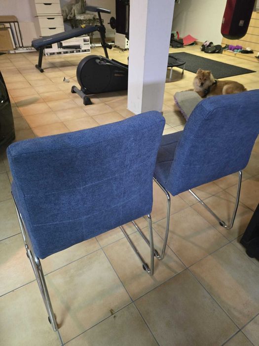3 Cadeiras Tobi Design Azul Ganga Novas