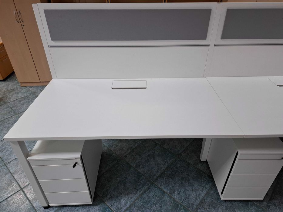 Biurko 6 stanowiskowe typu Bench Maro 420x160 białe