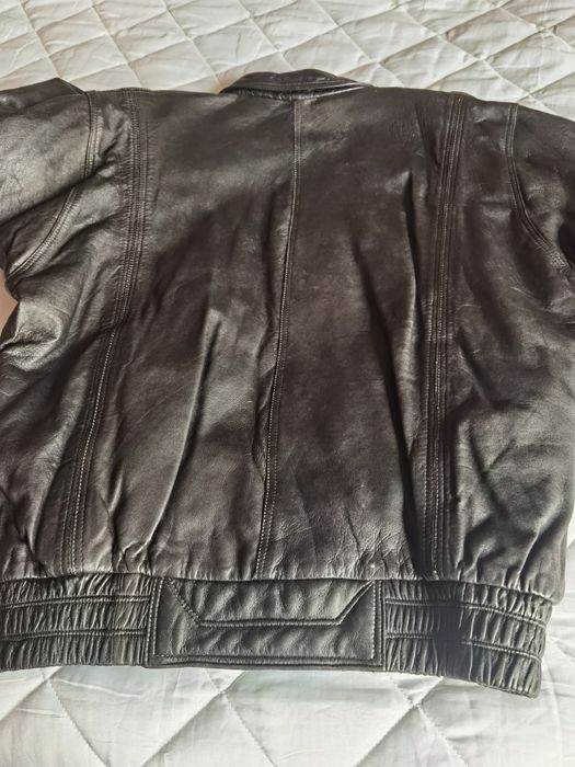 Blusão pele cabedal preto xl novo