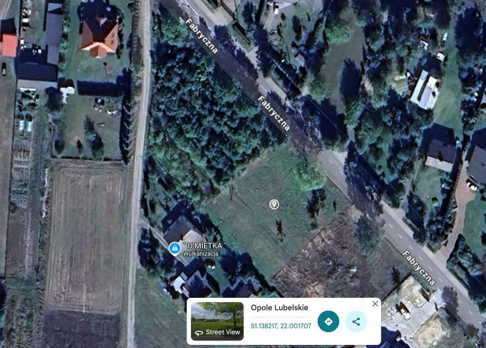 Działka budowlana - Opole Lubelskie, ul. Fabryczna