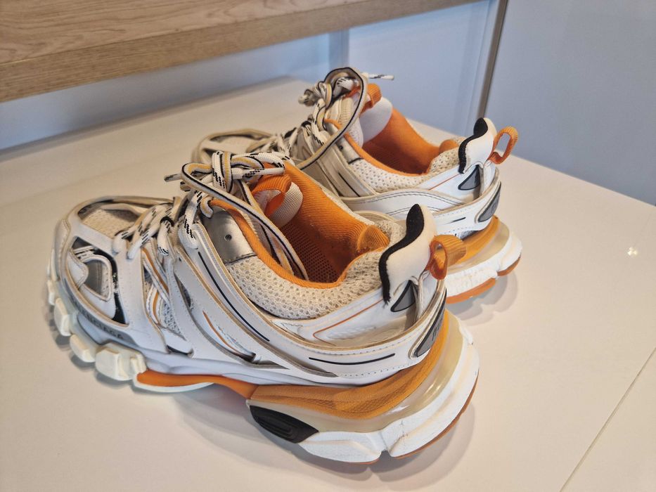 Balenciaga Track White-Orange Full Set Box Sznurówki