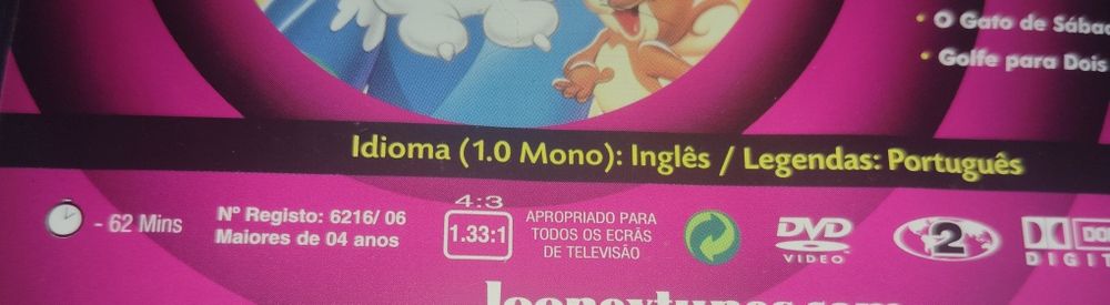 DVDs Filmes Infantis Tom&Jerry Como Novos