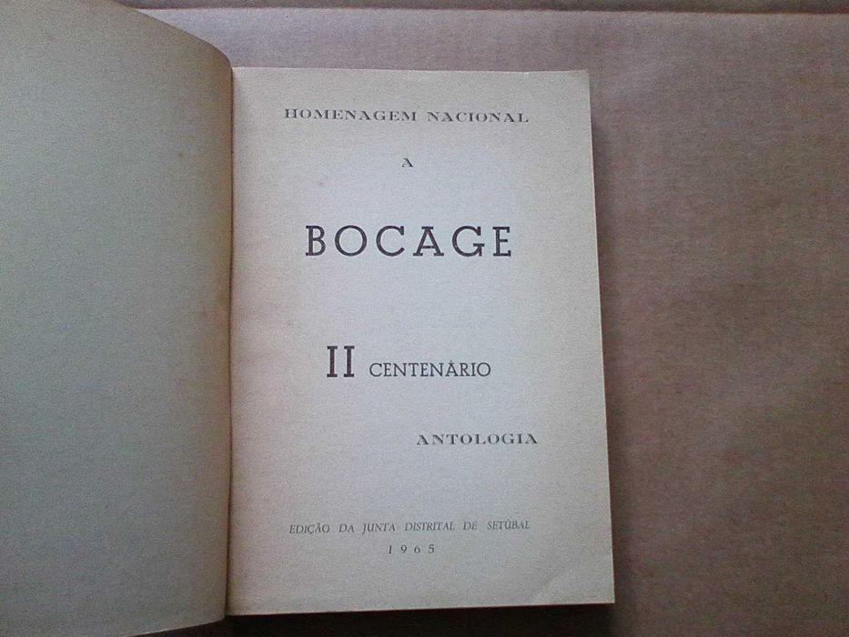 Homenagem Nacional - Bocage - II Centenário: Antologia