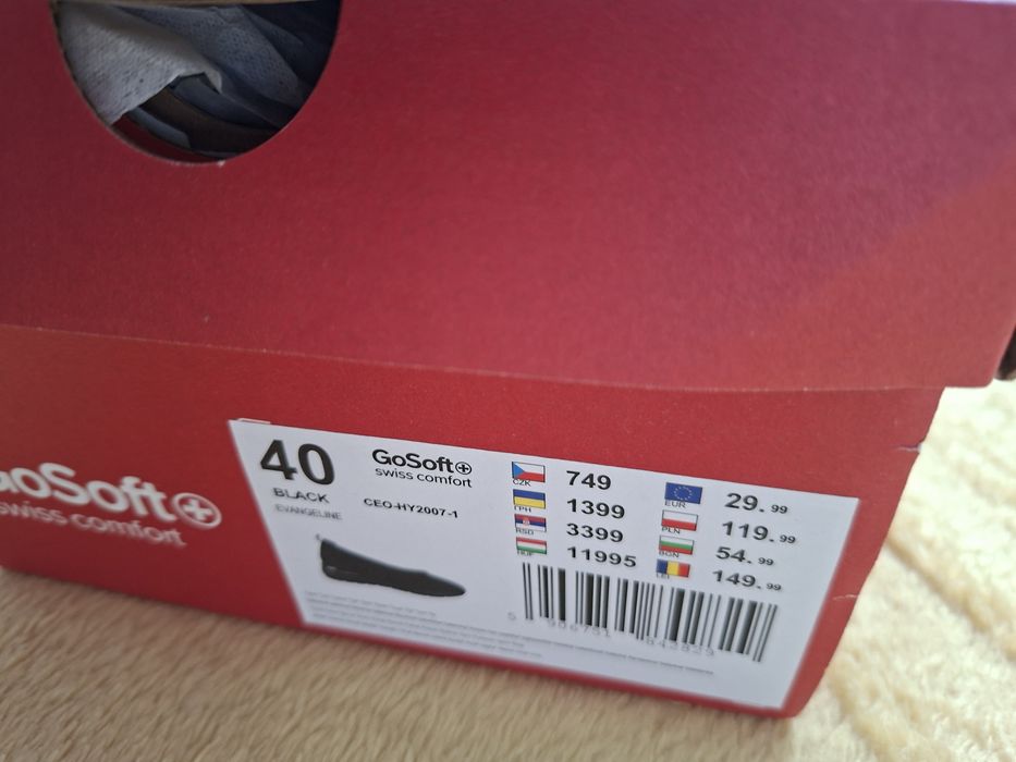 Czółenka baleriny Gosoft 40  damskie