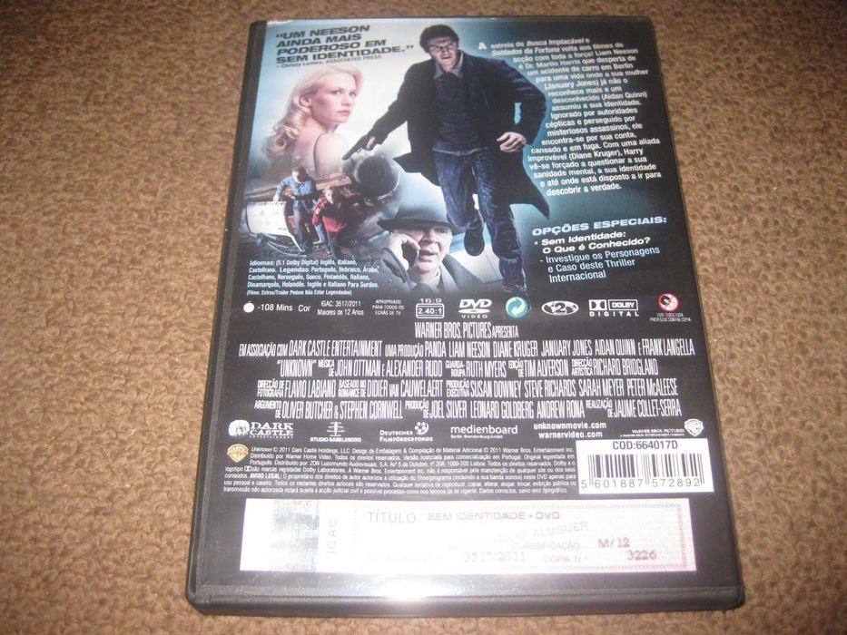 DVD "Unknown" starring Liam Neeson64563939309570121