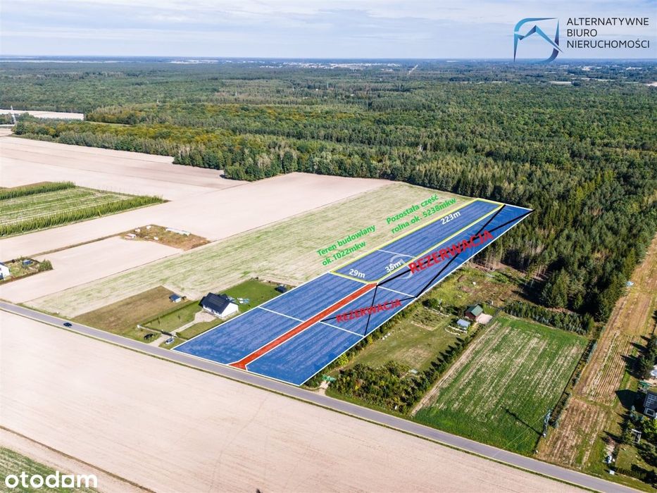 Piękna działka bud-rolna 62ar blisko lasu