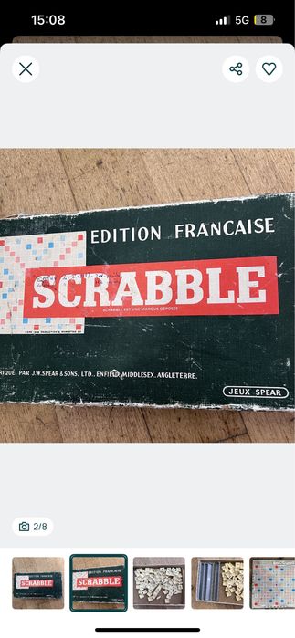 Jogo Scrabble Edition Francaise Jeux Spear Vintage