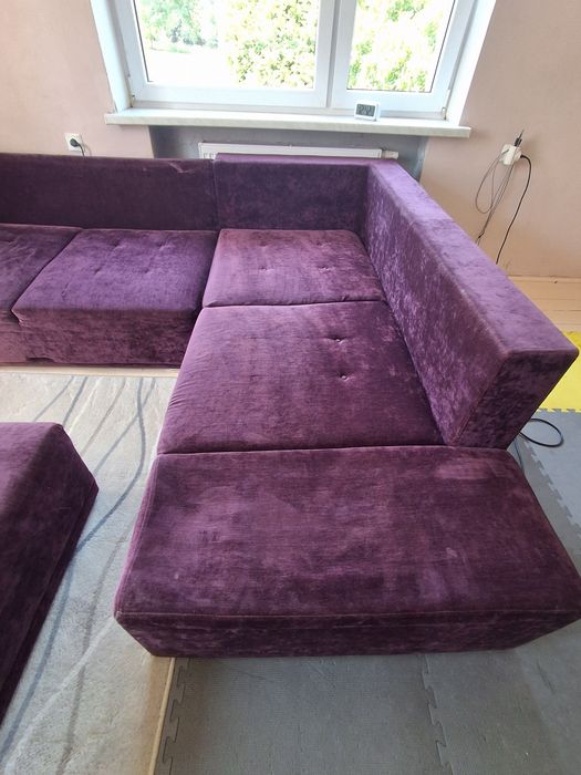 Rogówka sofa z pufą