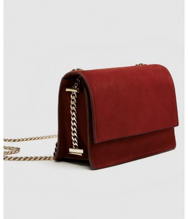 ZARA сумка з натуральної замшевої шкіри