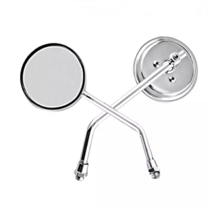 Espelhos Retrovisores Universais para Moto 10mm Redondo/Retangular