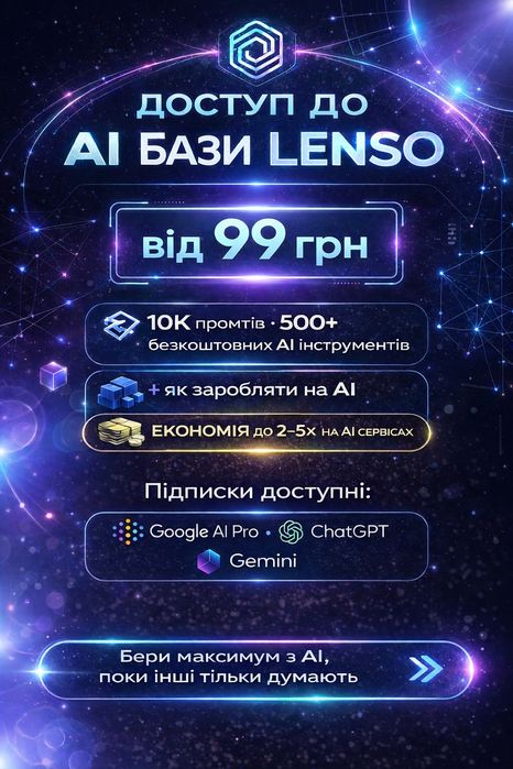 Google AI Pro, ChatGPT, Gemini, Veo — підключення від 99 грн