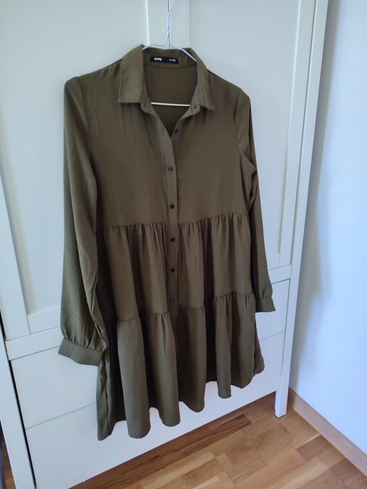 Sukienka babydoll khaki Sinsay XS/S
