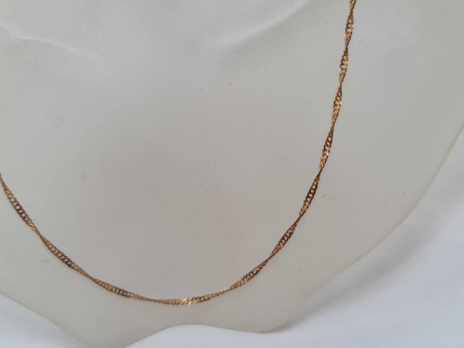 Klasyczny złoty łańcuszek damski/ 585/ 2.72 gram/ 55cm/ Singapur