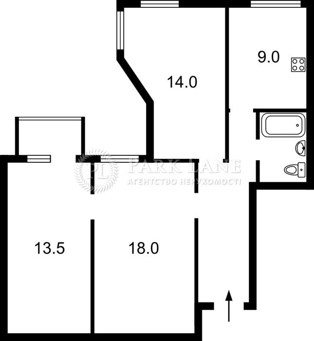 3-кімнатна квартира за адресою (площа 68 м²) - Atlanta.ua - фото 17