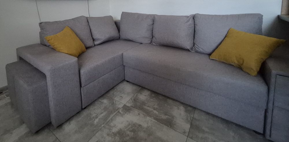Narożnik komplet wypoczynkowy kanapa sofa  Madryt z funkcją spania