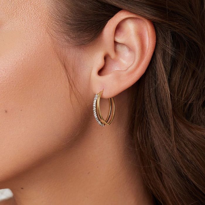 Złote kolczyki Staviori