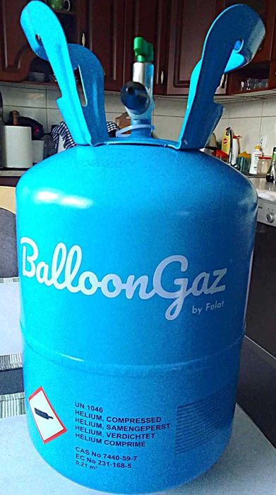 Butla po gazie Hel poj. 7l. (0,21m3) 45 bar BalloonGaz niebieska Stan idealny WYSYŁKA GRATIS!