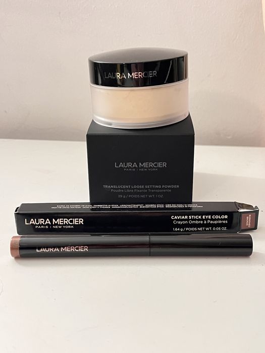 Zestaw Loose setting powder puder 29g i cień do powiek Laura Mercier
