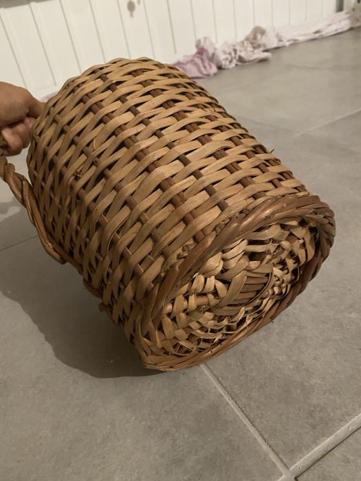 Garrafão Antigo em Vidro e Vime