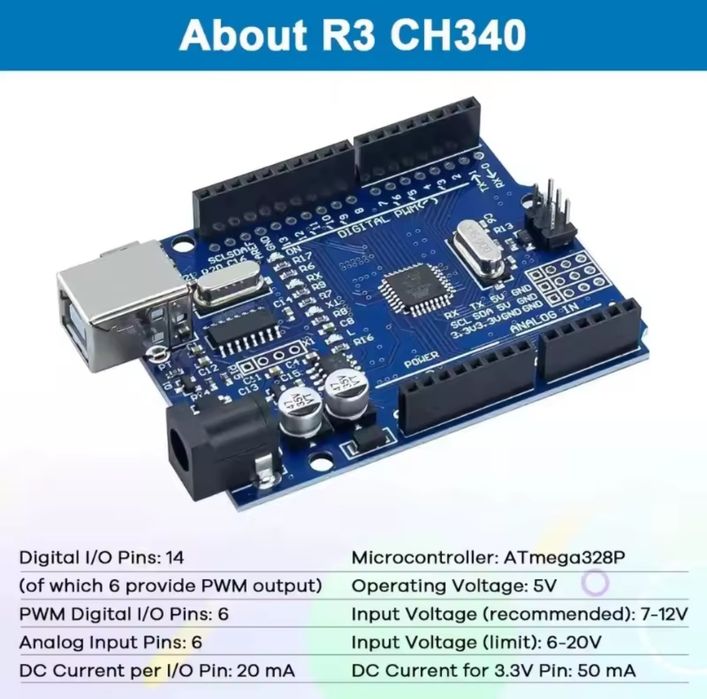 Контроллер Arduino Nano (Atmega328PB typeC) Uno(Atmega328P) Uno , 5V