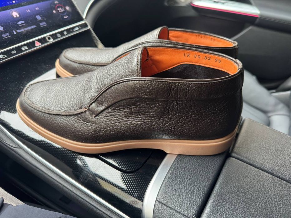 Кожаные лоферы Santoni