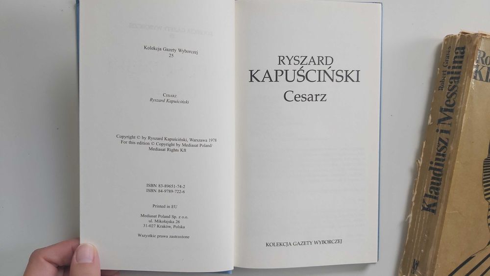 "Klaudiusz i Messalina", "Belizariusz" Robert Graves + prezent