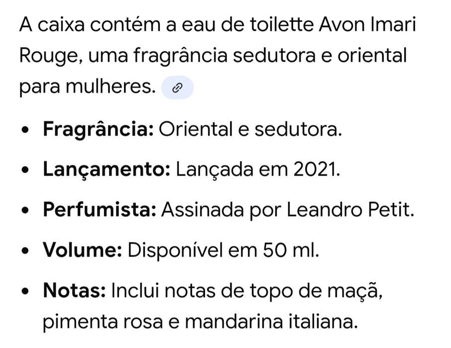 Eau de Toilette em Spray  AVON IMARI ROUGE
