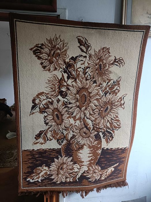Gobelin vintage "Słoneczniki" PRL 1974