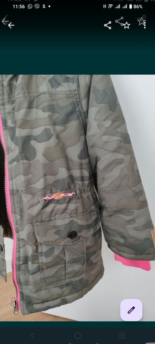 Куртка пуховик парка косуха сорочка Zara єнот опушка