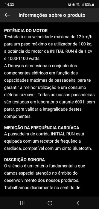 Passadeira Corrida INITIAL RUN DECKATLON 12km/h