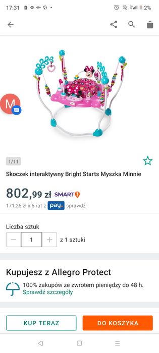 Skoczek Myszka Minnie