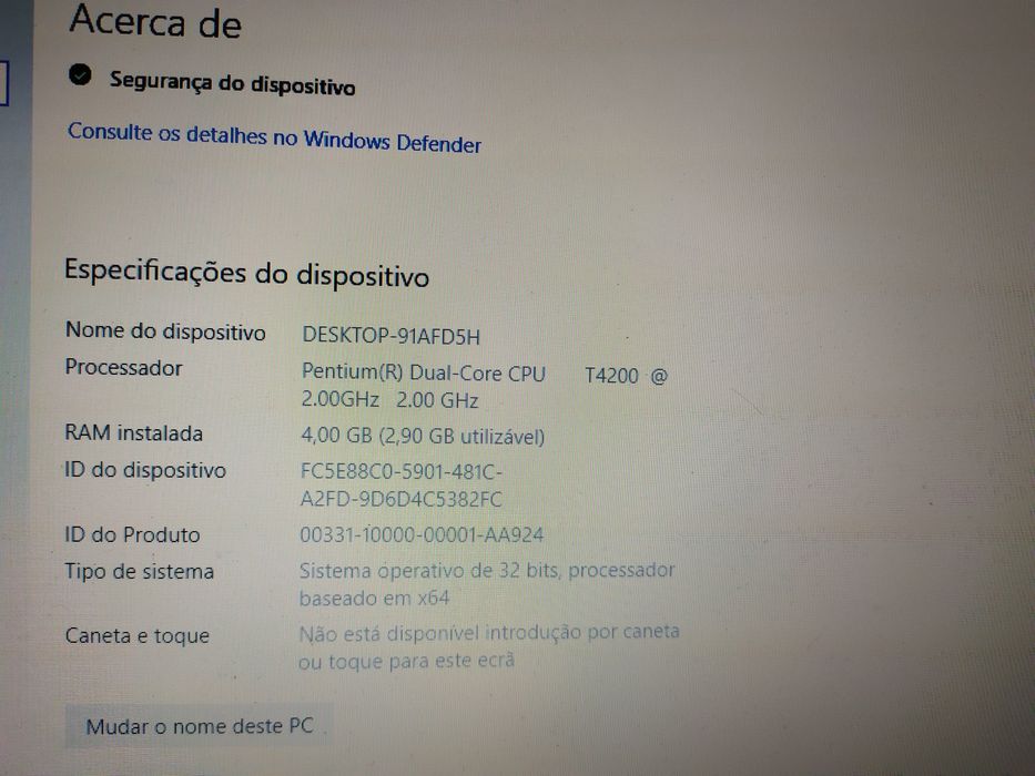 Portátil da marca HP