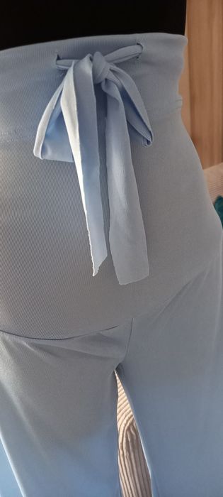 Nowe modne spodnie ciążowe rozm.S prążek