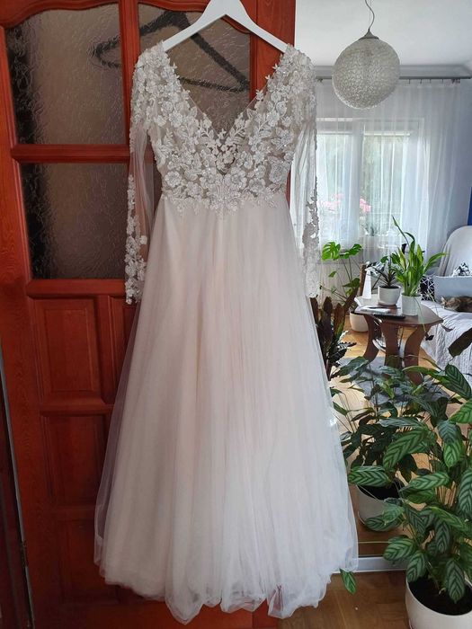 Wyjątkowa suknia ślubna Tom Sebastien ZAFIRA 38/40