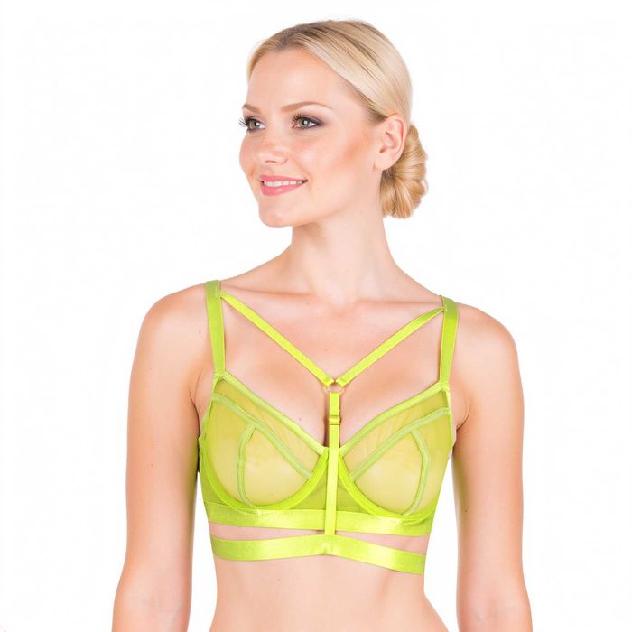 Playful Promises biustonosz soft 75B siateczka strappy seledynowy nowy