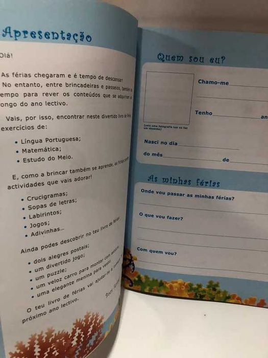 Livro de atividades para Férias - 4º Ano