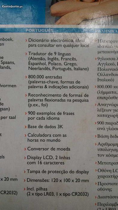 Aparelho Tradutor Línguas (9 línguas) como novo