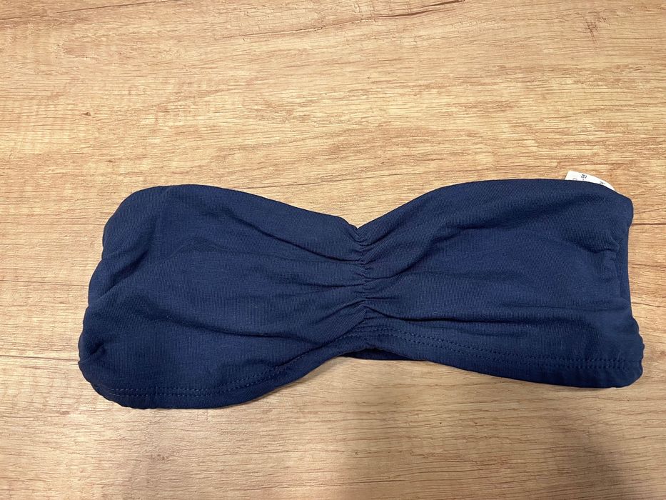 Biustonosz Stradivarius opaska bandeau, granatowa. Rozm. S. Nowy