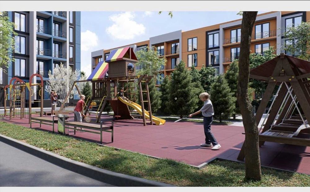 Простора 3-к квартира з кухнею-вітальнею та 2-ма лоджіями 68,06 м2