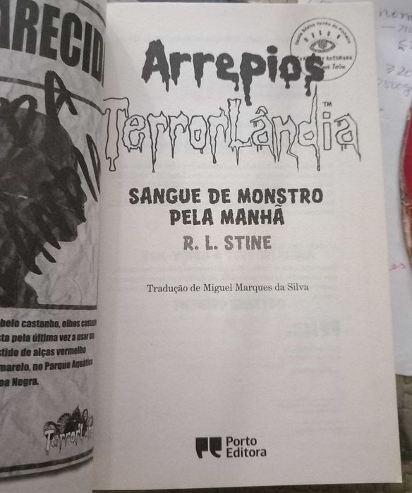 Livro - Arrepios Terrorlandia - portes incluídos