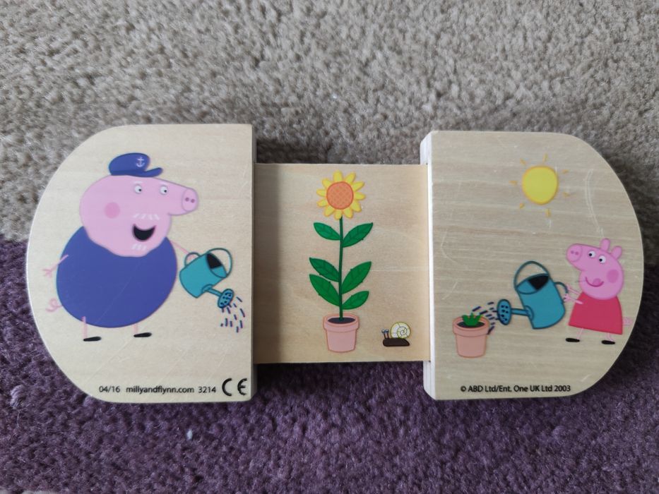 Drewniana rozkładanka Świnka Peppa