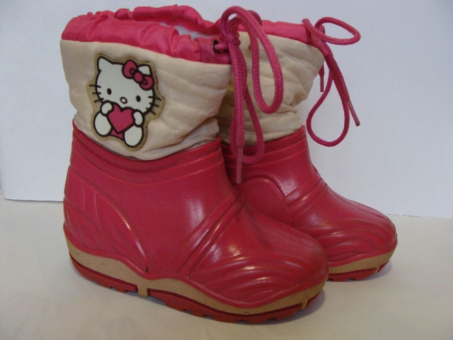 Резиновые сапоги для девочки с утеплителем р. 22