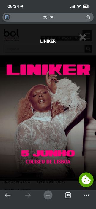 Ingressos show Liniker em Lisboa