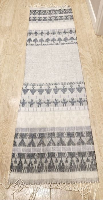 Piękny damski szal szalik ponczo komin szary chusta 50 cm x 200 cm